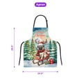 thumbnail image 5 of Merry Christmas Santa Reindeer Antlers Pug Sleigh Xmas Winter Holiday Apron Dog Lover Gifts for Cooking Grilling Baking Painting Gardening - 00023, 5 of 5