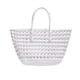 thumbnail image 2 of Bolso de mano tejido para mujer, moderno bolso de playa de verano para ir de vacaciones. Blanco, 2 of 9