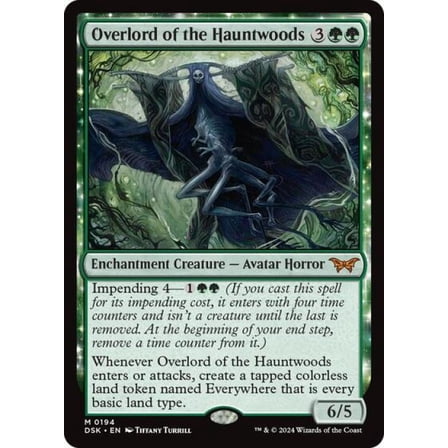 Magic the Gathering - Duskmourn: House of Horror - Overlord of the Hauntwoods Near Mint