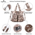 thumbnail image 4 of Angelkiss Purses Handbags for Women PU Tote Satchel Bags for Women Pockets Shoulder Bag, 4 of 5