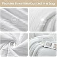 thumbnail image 4 of Nanshing Slavia 7 Piece Leaves Comforter Set , White , King Size , Jacquard, 4 of 7