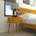 thumbnail image 2 of Dalen Nightstand, Mid-Century Style, Solid Wood Ends Table for Bedroom, Caramel, 2 of 8