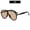 C2-Black Frame Champagne Slices, variant on 2026 New Model Personalized Large Frame Aviator Sunglasses Versatile Street Style Sunglasses European and American Outdoor Sun Protection Vacation Sunglasses for Women
