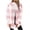 Pink, variant on Black**Friday Up To 65% Off Clearance Checkered Cardigan for Women Womens Winter Double-Sided Plush Fleece Plaid d Long Coat Jacket Cardigan Overcoat Top