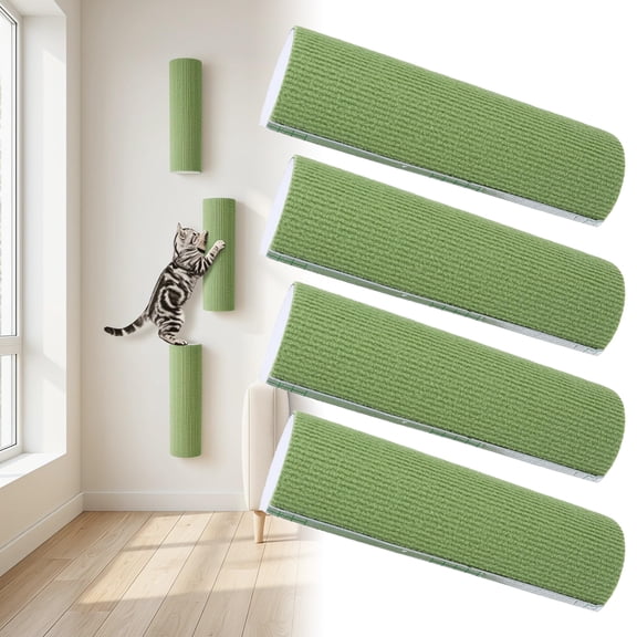 Self Adhesive Cat Climbing Post, 3PCS Wall-Mounted Scratcher, Cat Scratching Post for Wall, DIY Vertical Activity Area for Indoor Cats