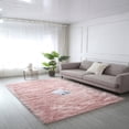 thumbnail image 2 of Ghouse Rectangular Pink Area Rug 6.7x10 feet, Thick and Fluffy Faux Sheepskin Machine Washable Rectangular Plush Carpet, Faux Sheepskin Rug for Living Room, Bedroom, Kids Room, 2 of 6