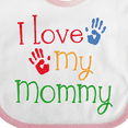 thumbnail image 4 of Inktastic I Love My Mommy Handprints Boys or Girls Baby Bib, 4 of 4
