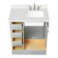 thumbnail image 6 of Ariel Cambridge 37 In. Right Offset Rectangle Sink Vanity With White Quartz Countertop In Grey, 6 of 10