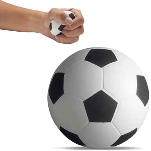 Pelota de fútbol para niños 6cm Vogacara Juguete antiestrés blanco/negro