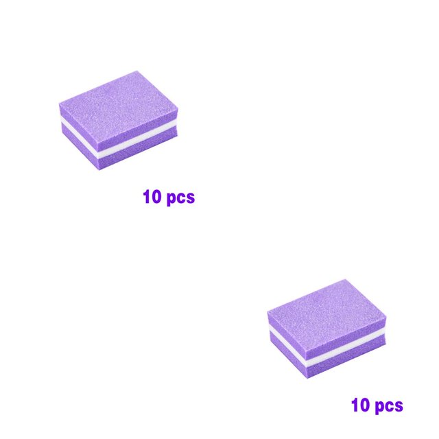 QualitChoice 10 Pcs Blocs de Classement Double Face Éponge Colorée Polissage Ponçage Violet 2Ensemble