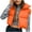 Orange, variant on Women's Cropped Puffer Vest Winter Zip Up Lightweight Sleeveless Warm Outerwear Quilted Padded Coat Collar Down Jacket Vest(Orange,XL)