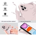 thumbnail image 3 of Liquid Silicone Case for iPhone 11 Pro Max, [Flat Edge Design] [Camera Protection] [Anti Fingerprint] 4 Layers Protect Scratch Proof Anti Drop Microfiber Phone Cover, 6.5", Pink, 3 of 14