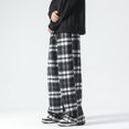 thumbnail image 4 of Puntoco Pantalones de polar de lana con bolsillos y cordón ajustable para hombre, 4 of 7