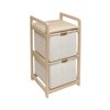 Badger Basket 00121 Natural-Unfinished Two Bin Hamper-Storage Unit