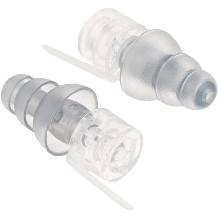 Etymotic Research ER20XS Motorsport High-Definition Earplugs (Noise Reduction Designed To Fit Under Helmets) - Standard, Clear Stem w/ Frost Tip