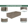 thumbnail image 3 of AMOBRO 8x4x2ft Outdoor Metal Raised Garden Bed Planter Box for Vegetables, Flowers, Herbs w/ 3 Tomato Cages Brown, 3 of 11