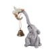 thumbnail image 3 of Estatua de elefante, figura de animal, adorno para dormitorio, escritorio, sala de estar, boda, resina Con campana 8x19cm, 3 of 9