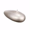 thumbnail image 1 of Benzara BM154406 Smooth Egg Shaped Ceramic Tabletop Decor, Silver, 1 of 1