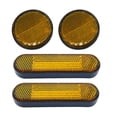 thumbnail image 4 of Reflector de motocicleta de 4 piezas de repuesto premium, advertencia reflectante Estilo C Amarillo, 4 of 9