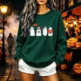thumbnail image 3 of qelini Halloween Pullover Sweatshirt for Women Plus Size Pumpkin Tees Sweater Tops Long Sleeve Crew Neck Outfit Holiday, 3 of 4