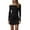 Black, variant on Wdgfv Women's Off Shoulder Ruched Long Sleeve Bodycon Dress Slim Fit Club Party Mini Short Dresses Grey M