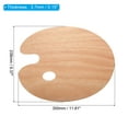 thumbnail image 2 of Uxcell 9"x12" Wooden Paint Palette Wood Color Mixing Oval Painting Palette with Thumb Hole 6 Pack, 2 of 6
