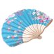 thumbnail image 4 of de mano plegable con estampado floral, de bolsillo de japonés, accesorios para fotografía, disfraces, accesorios de baile 6 号 湖蓝 Yinane Abanico floral de mano, 4 of 8
