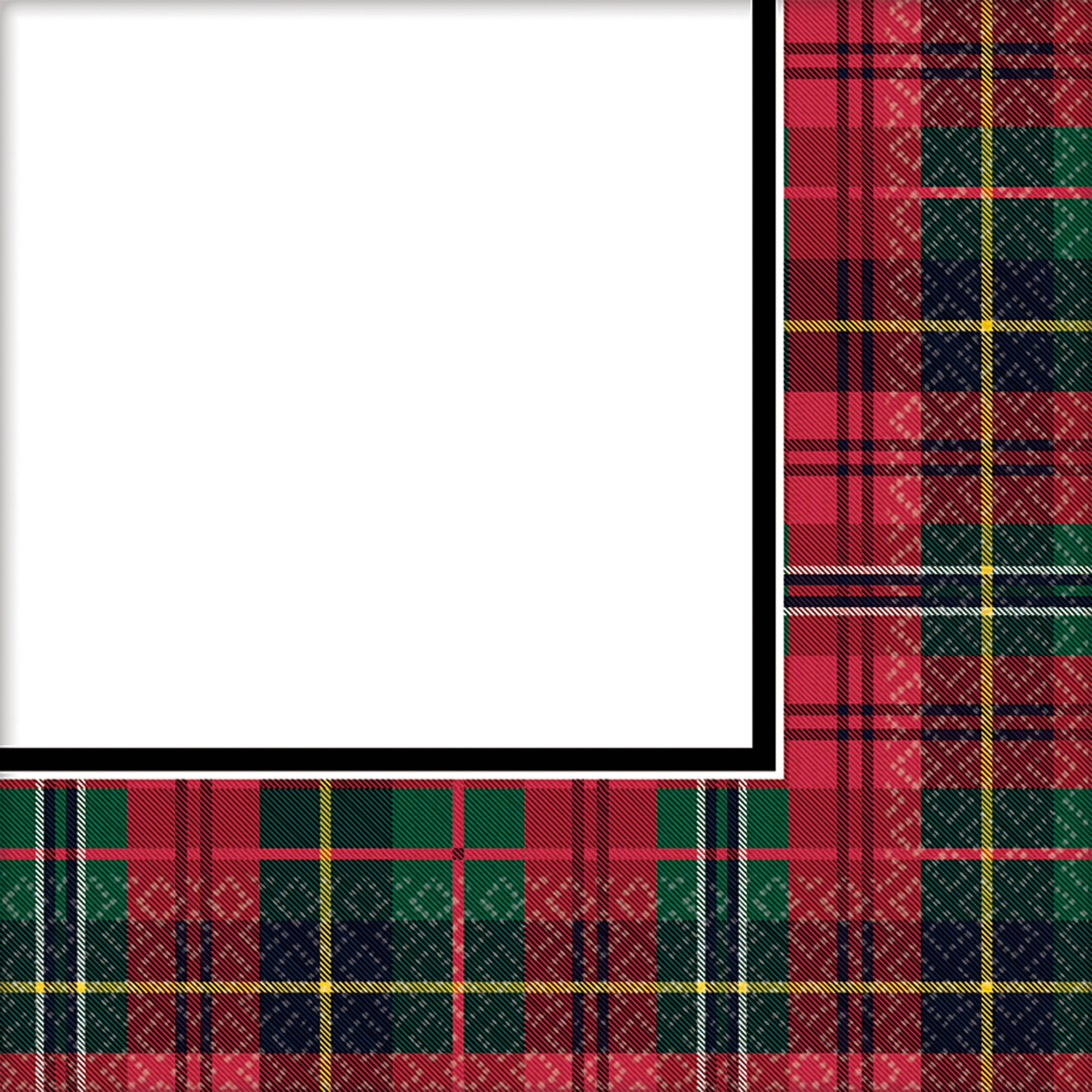 Holiday Charm Winter Elegant Red Plaid Christmas Party Paper Luncheon