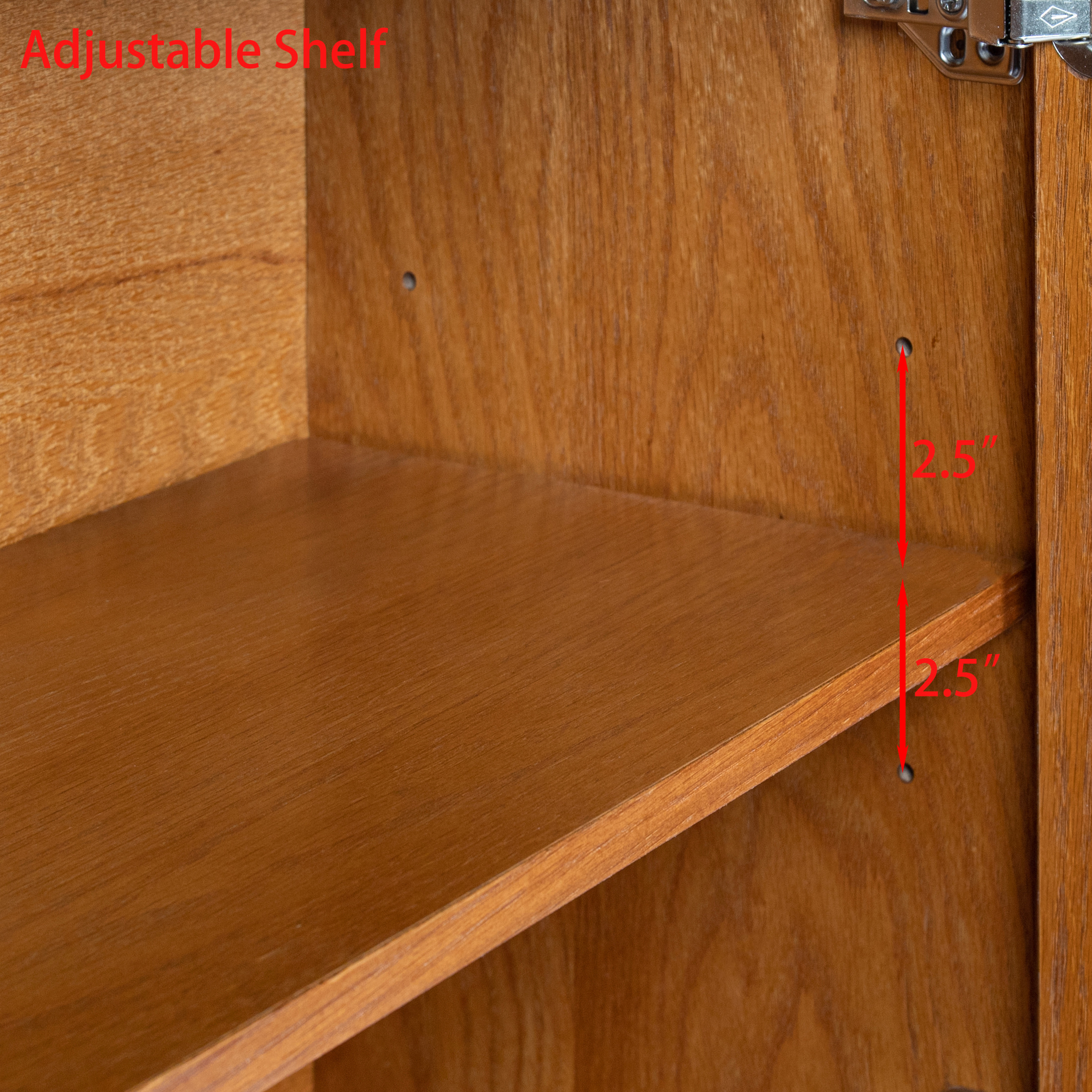 Noble House Sideboard Buffet Cabinet with Adjustable Shelves, Rustic Style for Entryway, Living Room, Kitchen, Walnut