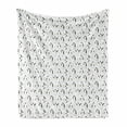 thumbnail image 1 of Funny Soft Flannel Fleece Throw Blanket, Celebration Themed Pattern Whimsical Penguins with Champagne Glasses, Cozy Plush for Indoor and Outdoor Use, 60" x 80", Charcoal Grey White, by Ambesonne, 1 of 6