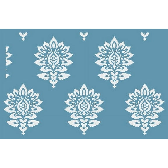 Batik Damask all over pattern Wall Stencil 3797 by Designer Stencils