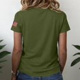 thumbnail image 5 of Only Moment Womens Short Sleeve Tee Crew Neck Short Sleeve 4th of July Memorial Day Gift T Shirt Casual Short Sleeve American Proud T-Shirt Tops Green,2XL, 5 of 6