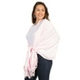 thumbnail image 2 of Sakkas 78" X 28" Rayon from Bamboo Soft Solid Pashmina Feel Shawl / Wrap / Stole - Bubblegum Pink - One Size, 2 of 4
