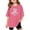 Hot Pink, variant on Stylish Graphic Letter Print Comfortable Casual Tees And Shirts For Kids Youth Boys Girls Tween Kids Summer Soft Comfy Cute Teen Basic Tees