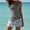 Gray, variant on SwiftWear Women's Plus Size Tankini Set Padded Top & High Waisted Short Tummy Control Two Piece Swimsuit Floral Swimwear