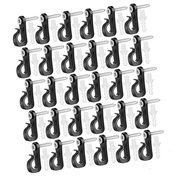 Fashionable Black Gutter Hook Multipurpose Sturdy Plastic Materials for Hanging Holiday Light and Organizing Space