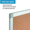 thumbnail image 5 of Bi-silque Ayda Cork Bulletin Board 0.50" Height x 18" Width x 24" Depth - Cork Surface - Self-healing, Durable, Resilient, Heavy-gauge - Aluminum Frame - 1 Each, 5 of 7