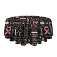 thumbnail image 5 of Pink Breast Cancer Awareness Pattern Round Tablecloth 60"x60",Wrinkle Wipeable Table Cloth for Kitchen Dining Room Picnic Patio Party, 5 of 6