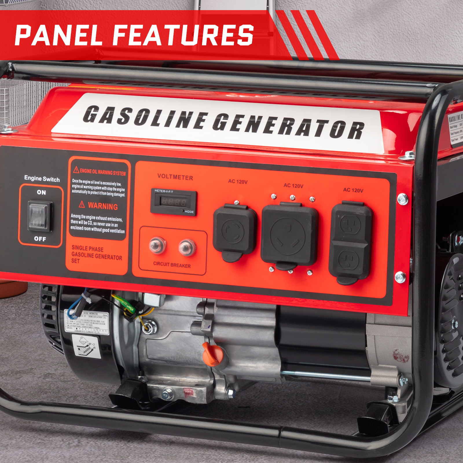 Ktaxon 3500W Electric Start Power Generator, RV Outlet