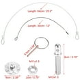 thumbnail image 4 of 2 Set Silver Tone Universal Car Hood Pin Kit Hood Pin Lock Latch Catch Set Aluminum Alloy, 4 of 6