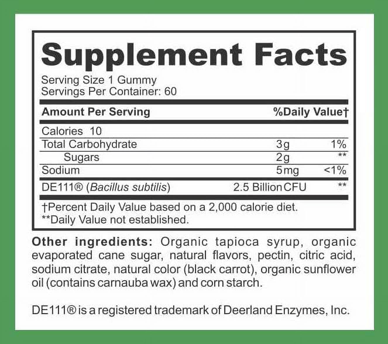 LifeSource Vitamins Probiotic Gummies for Men & Women of All Ages – 60 Organic Gummies - Pectin - Strawberry