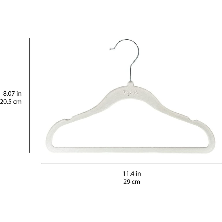 BAGAIL Kids Velvet Hangers 11” Inch Children's Clothes Hangers Non-Slip  Baby Hangers for Infant/Toddler (Mint,50pack)