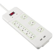 AblePower 8 Outlet Power Strip Surge Protector with 2 USB and transformer slots 3ft 15A 125V 900J
