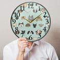 thumbnail image 5 of Cartoon Dogs Face Funny Wall Clocks Battery Operated 9.5 Inch Round Clock Acrylic Silent Non-Ticking Bedroom Living Room Decorative Clocks, 5 of 10