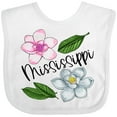 thumbnail image 3 of Inktastic Mississippi Magnolia Flowers and Leaves Boys or Girls Baby Bib, 3 of 4