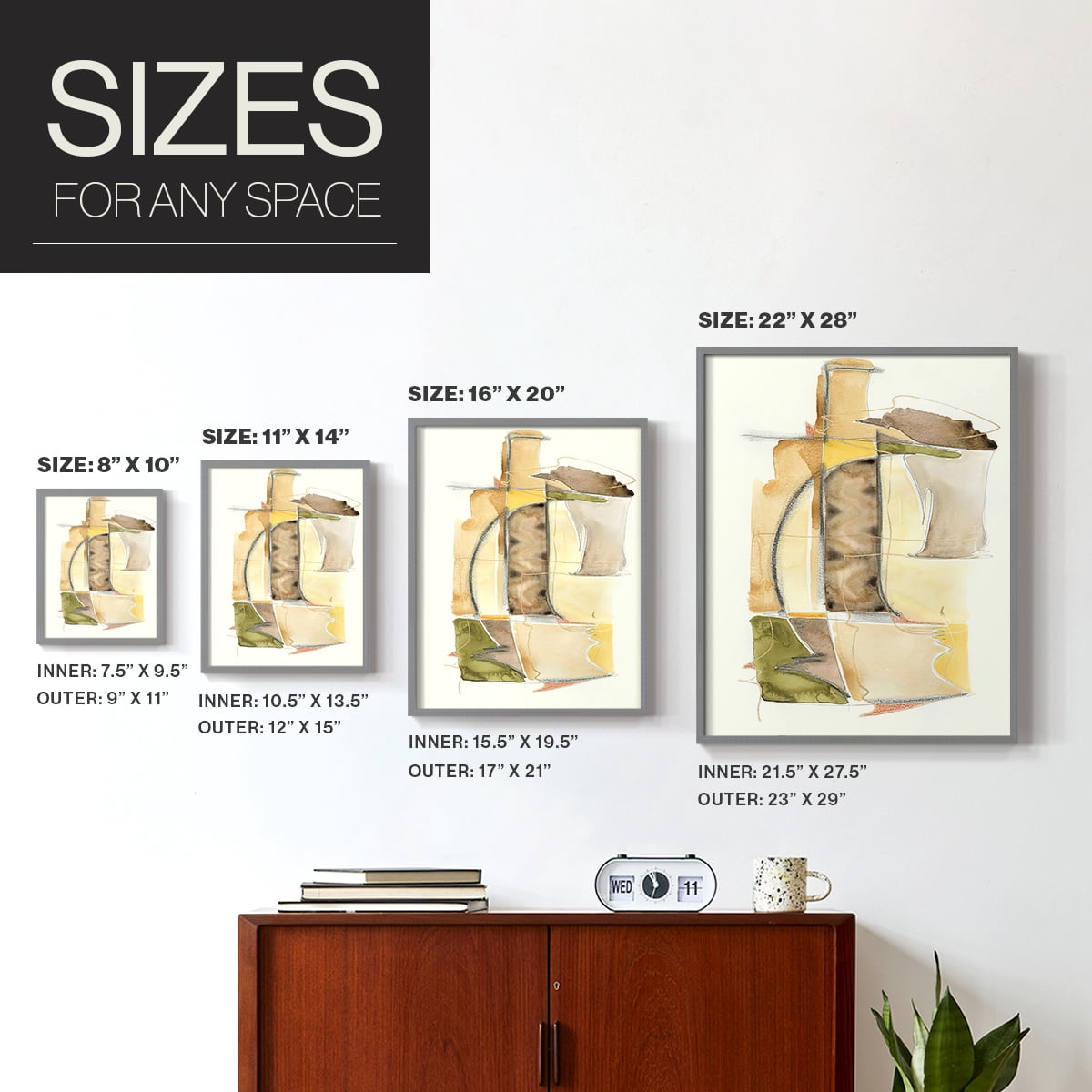 Brown Sugar II Framed Print in Gray Solid Wood Framed Print No Nail Hanging