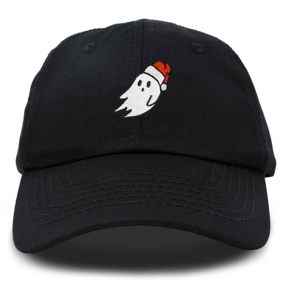 DALIX Christmas Ghost Embroidered Baseball Dad Cap in Black