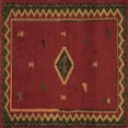 thumbnail image 1 of Ahgly Company Indoor Square Southwestern Brown Country Area Rugs, 4' Square, 1 of 4