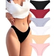 thumbnail image 1 of Ropa interior de algodón FINETOO, bragas de bikini para mujer, paquete de 6 unidades S-XL, 1 of 7