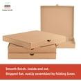 thumbnail image 4 of 12x12x1.75 Inch Kraft Corrugated Cardboard Pizza Box, (12-Pack), 4 of 6